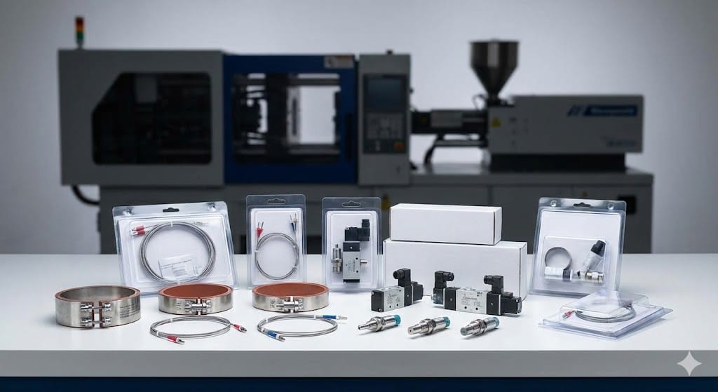 Comprehensive spare parts crash kit for blow molding machine maintenance (ID#3)