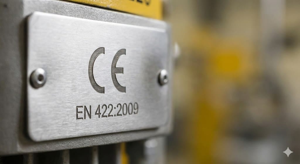 In the European market, what specific safety standards must I comply with when importing an all-electric extrusion blow molding machine?