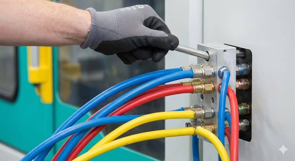 Quick-connect multi-coupler system for fast blow mold cooling line changeovers (ID#4)