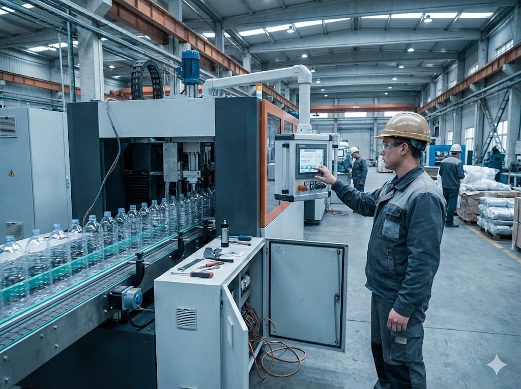 Commissioning and operator training to ramp up blow molding production faster