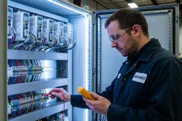 Servo motor encoder and battery inspection