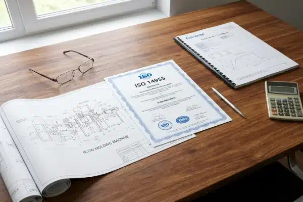Blow Molding Compliance Documents ISO compliance and energy certification documents for electric blow molding machines (ID#2)