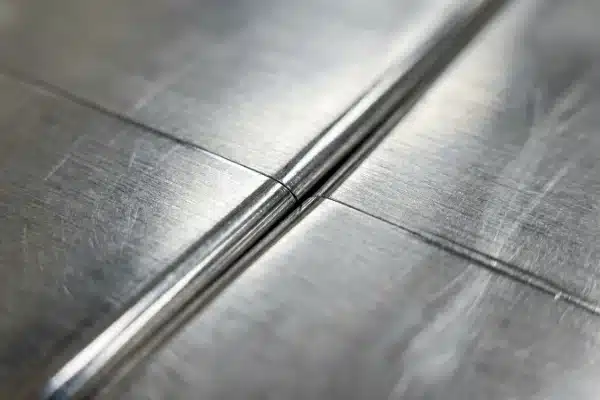 Macro shot of a precise mold parting line in an electric blow molding machine (ID#4)