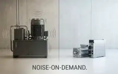 How can I verify that the noise levels of the ALL electric extrusion blow molding machine comply with European factory environmental standards?