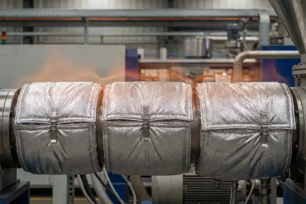 Extruder barrel insulation jackets for energy efficiency in plastic production (ID#4)