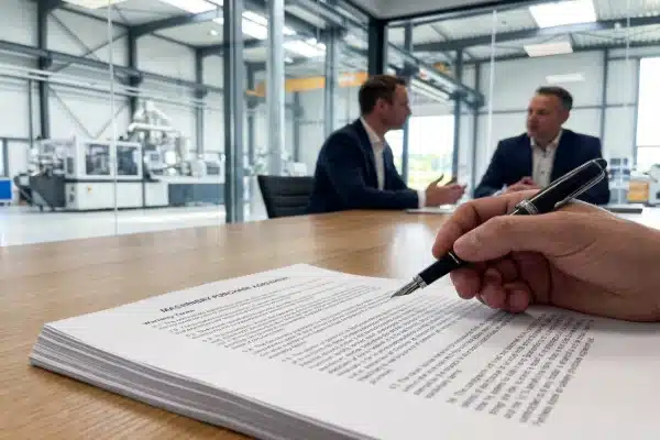 Professional negotiation of extrusion blow molding machine purchase contract and warranty terms (ID#1)