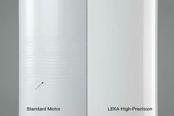 Parison Surface Quality Comparison Comparison of parison surface quality between standard and high-precision extrusion motors (ID#2)