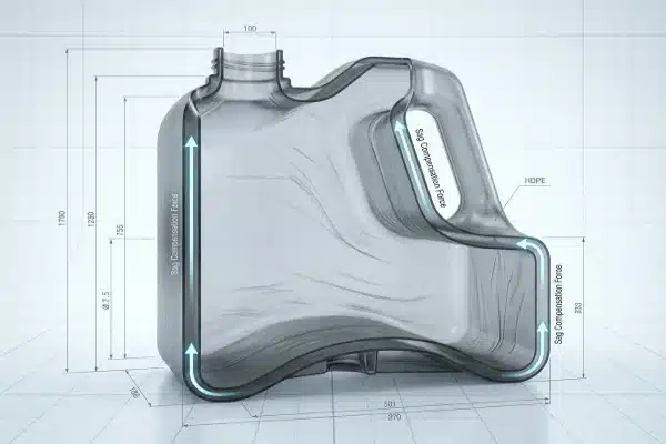 Sag Compensation Logic Control 3D render of sag compensation logic for uniform wall thickness in complex shapes (ID#4)