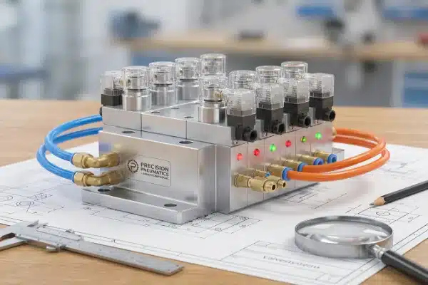 Premium pneumatic valve manifold for precision blow molding machine control (ID#2)