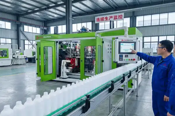 Factory floor monitoring continuous production of plastic bottles on an all-electric machine (ID#2)