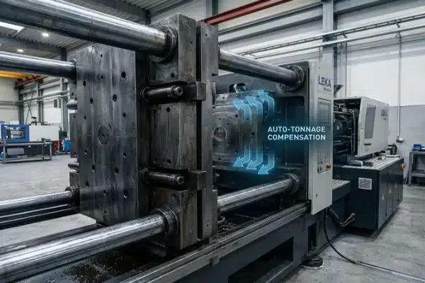 Heavy-duty steel clamping unit with automatic tonnage compensation graphical indicators (ID#5)