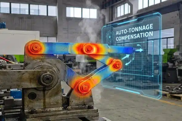 Système intelligent de compensation automatique du tonnage Système de serrage à genouillère de précision avec interface numérique à compensation automatique de tonnage (ID#3)