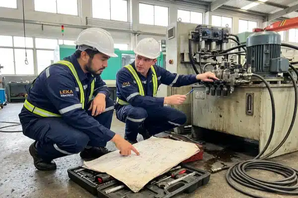 Global technical engineers providing hands-on after-sales support for blow molding machines (ID#3)