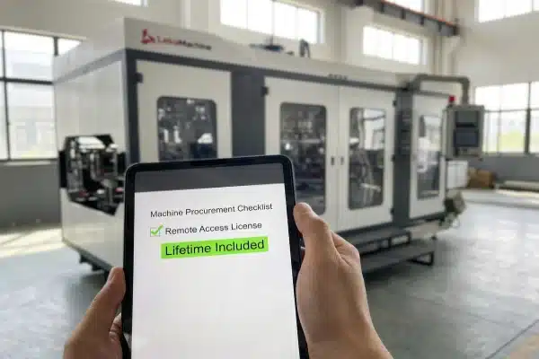 No-Cost Remote Access License Procurement checklist highlighting lifetime remote access license for blow molding machinery (ID#5)