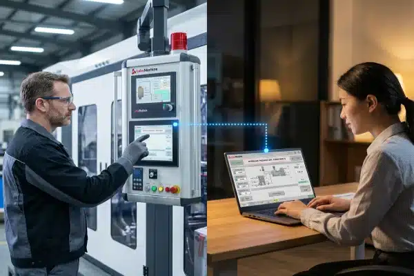 Global HMI Mirroring Support Remote HMI mirroring technology connecting factory operators with overseas technical support engineers (ID#4)