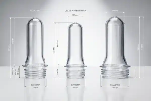 Technical comparison of PET preform neck finishes for blow molding engineering selection (ID#2)