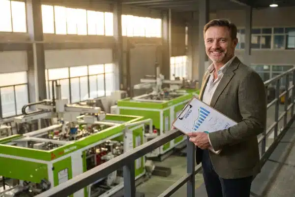 How can I ensure an all-electric blow molding machine is truly compatible with In-Mold Labeling (IML)?