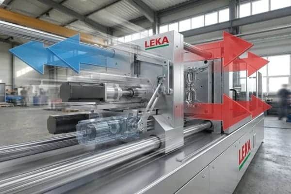 Overlapping motion All-electric blow molding machine showing overlapping motion (ID#3)