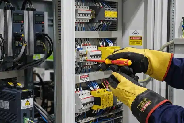 Specialized insulated high-voltage tools for maintaining servo drives in all-electric EBM machine electrical cabinets (ID#2)