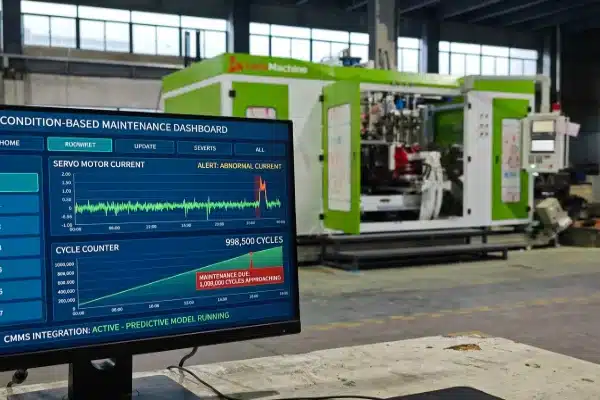 Maintenance SOP dashboard for tracking usage-based lubrication and electromechanical wear on EBM machines (ID#4)