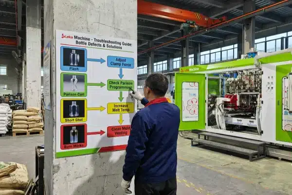 Operational SOP flowchart for visual troubleshooting and scientific root cause analysis of EBM defects (ID#5)