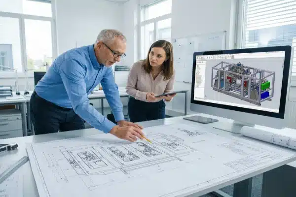 Technical Engineering Review Technical schematics and engineering review for all-electric extrusion blow molding machine customs clearance (ID#4)