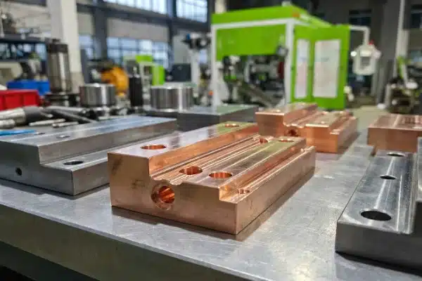 Beryllium-Free Alloy Mold Inserts Beryllium-free copper alloy mold inserts with optimized cooling channels for high thermal conductivity (ID#3)