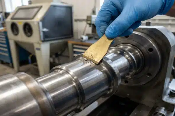 Brass scraper and cleaning tools used for EBM machine screw removal and barrel maintenance (ID#4)