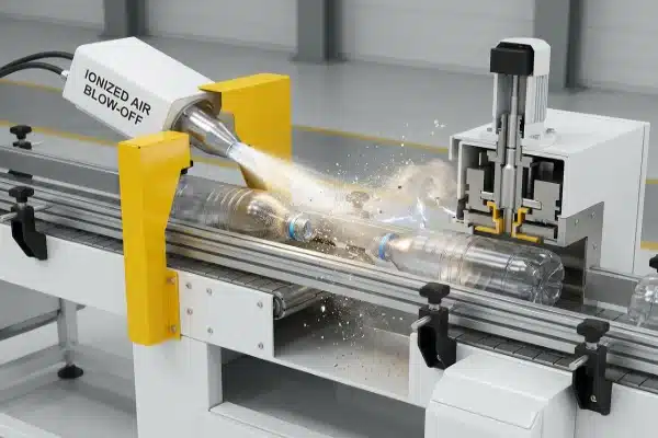 Conveyor alignment Vacuum-assisted alignment conveyor with jam detection sensors (ID#3)