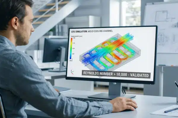 CFD simulation analysis of mold cooling channels for verified design standards and profitability (ID#1)