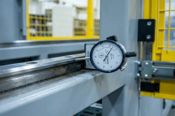 Door Mechanism Inspection Tactile breakaway force test and visual wipe test on machine door sliding rails (ID#3)