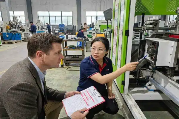 Quality inspection punch list and verification process for an extrusion blow molding machine