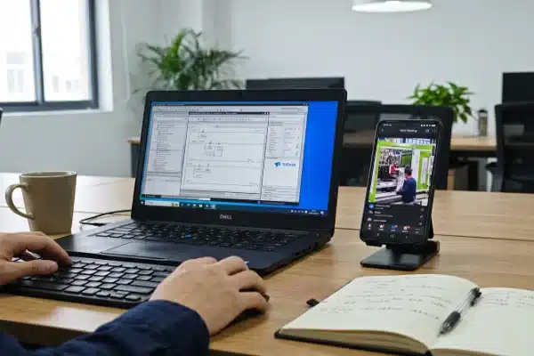 Remote Technical Support Remote technical support using screen sharing for all-electric blow molding machine HMI troubleshooting (ID#5)