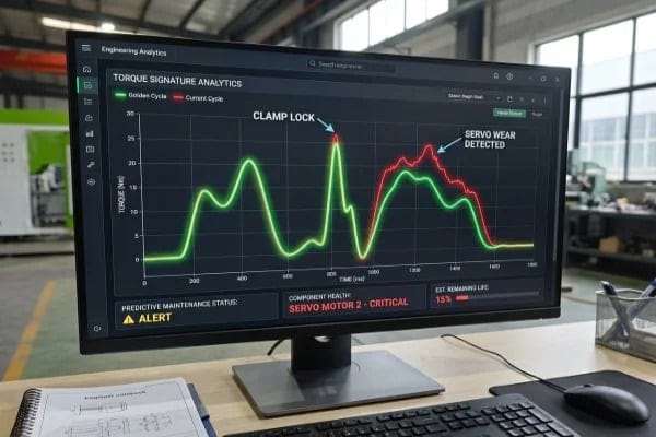 Torque analytics Torque signature analytics on electric blow molding machine (ID#4)