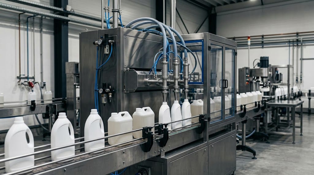 Edible oil filling machine line for PET and HDPE bottles