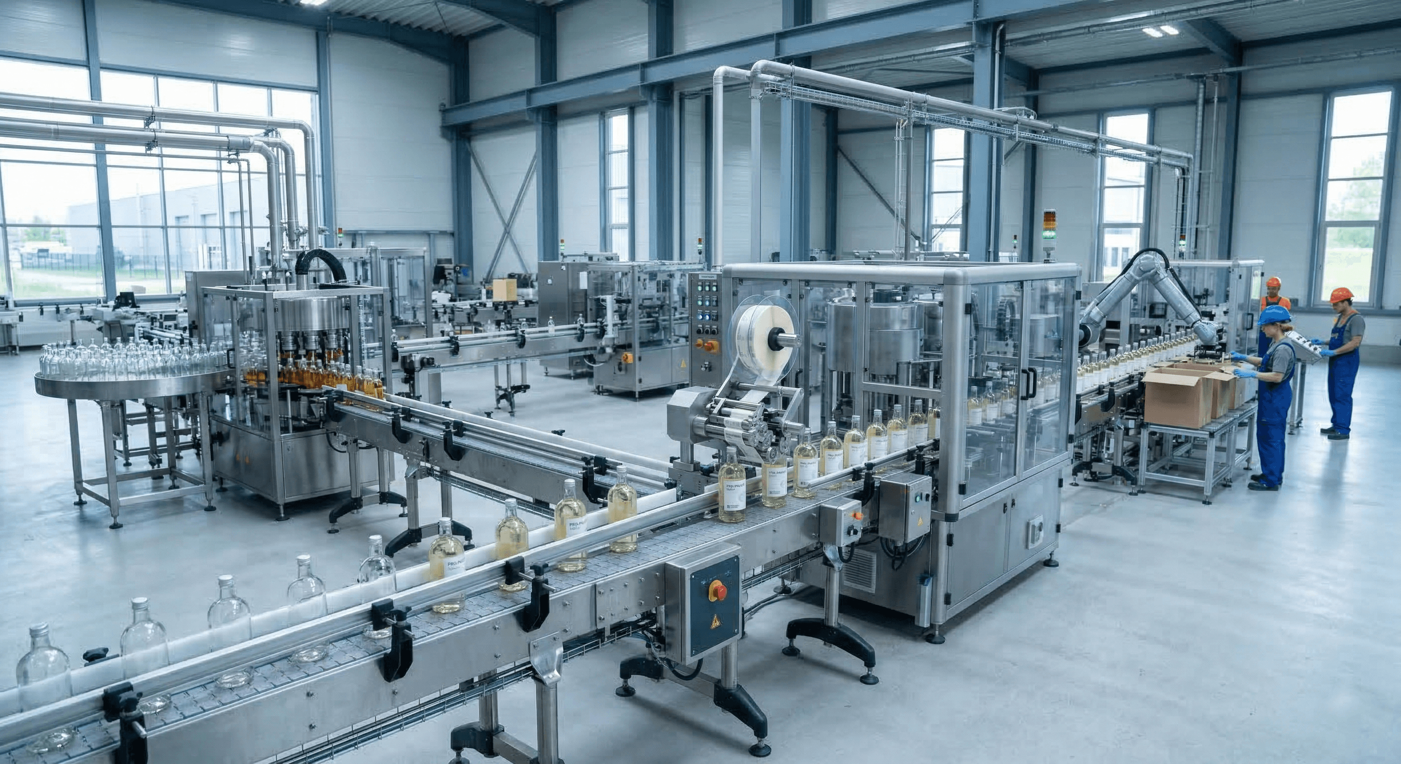 Liquid soap filling capping and labeling line for daily chemical bottles