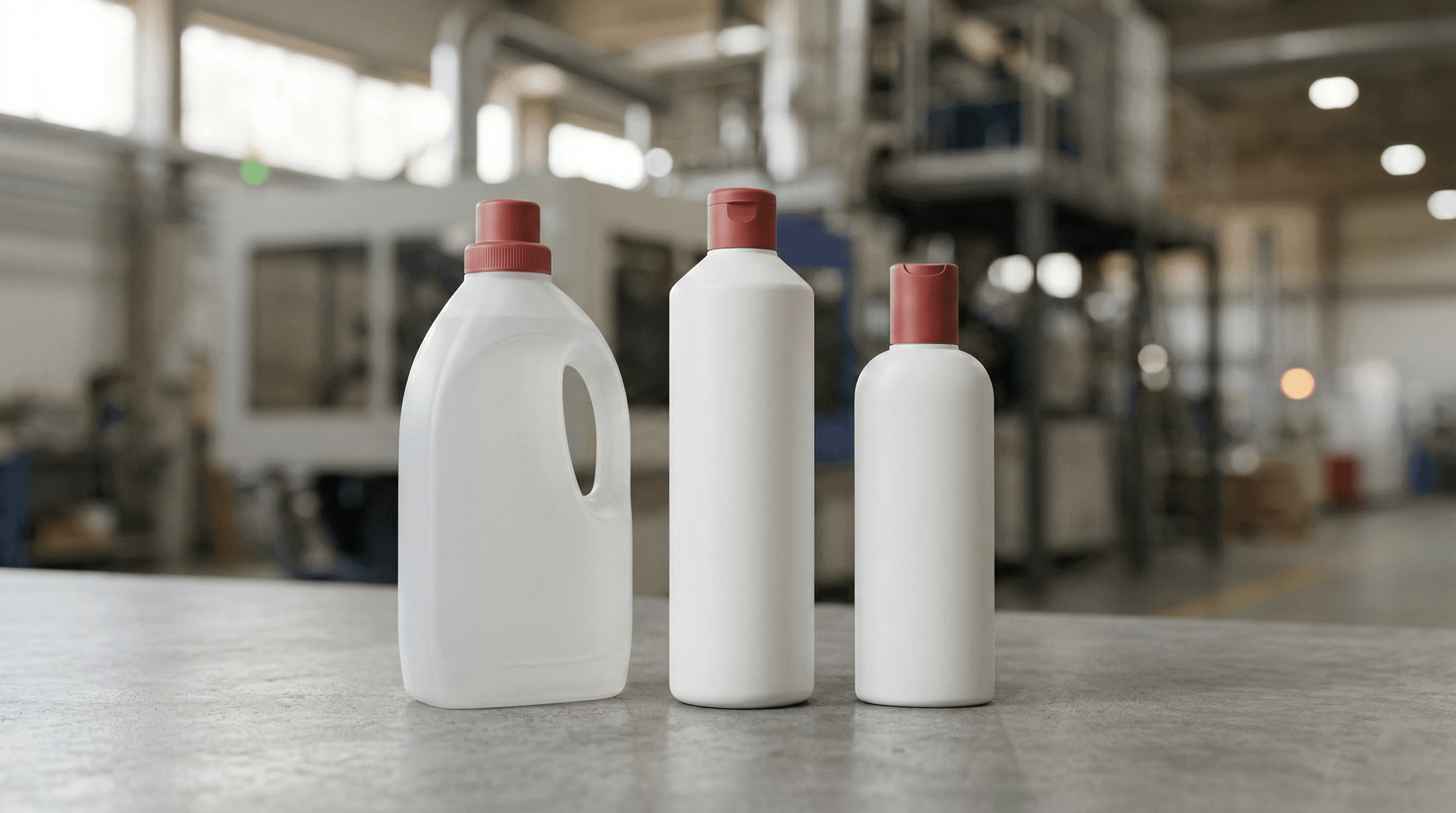 HDPE household and daily chemical bottles produced by extrusion blow molding