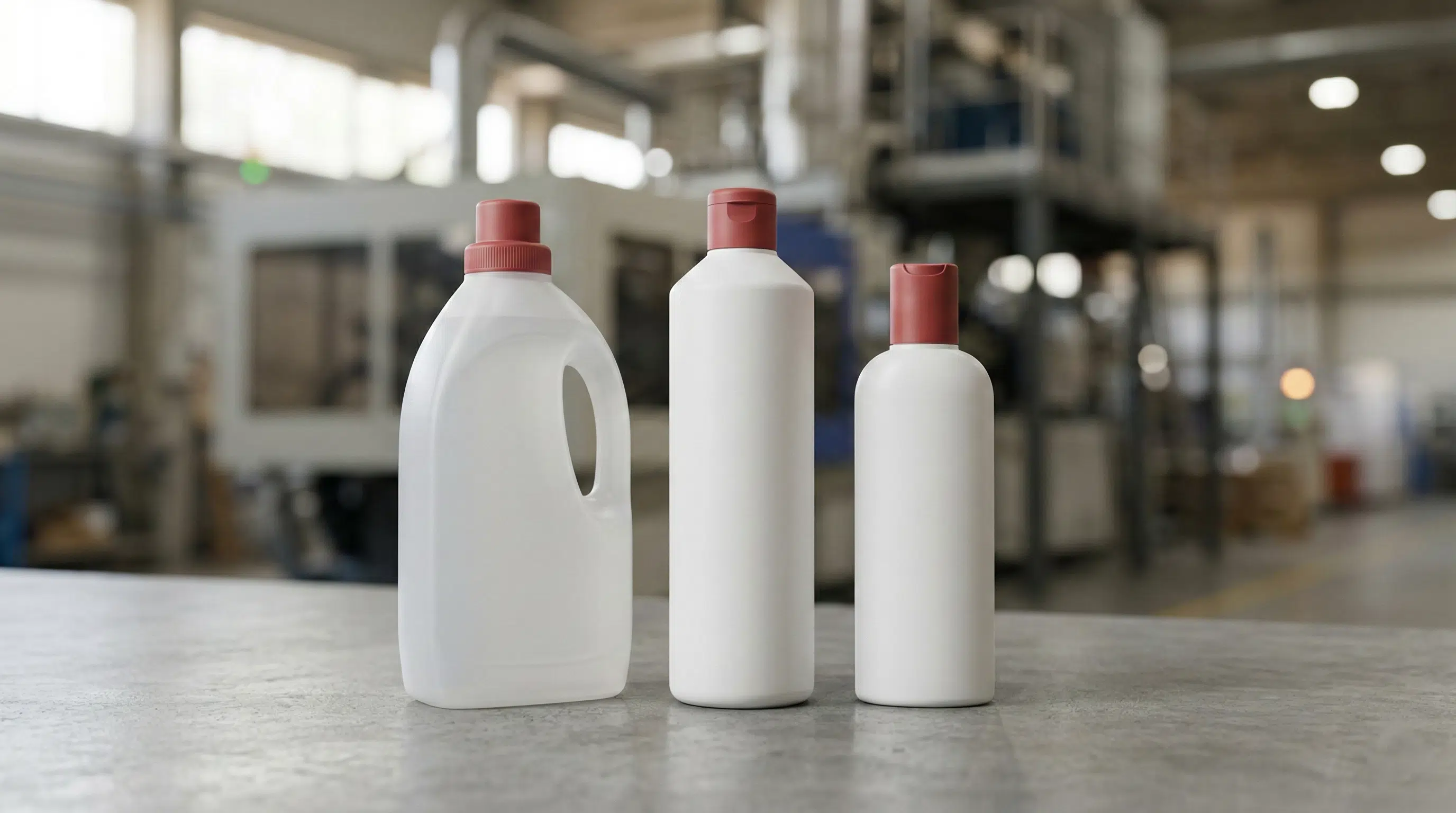 HDPE and PP bottles for daily chemical and household packaging