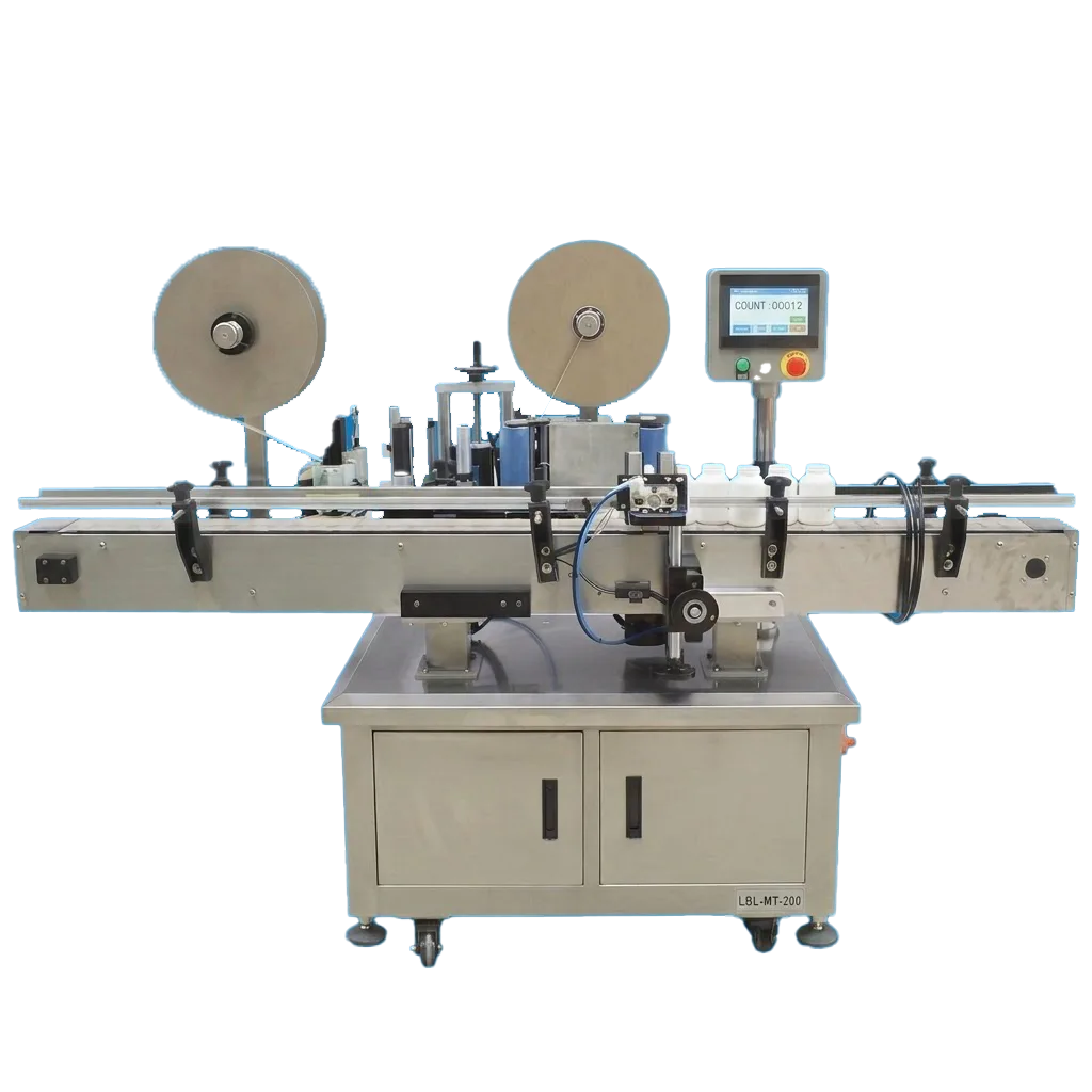 Bottle labeling machines for industrial packaging lines