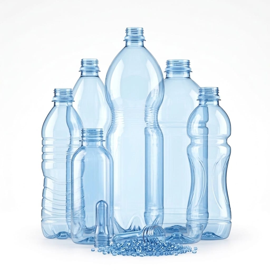 PET bottle samples for stretch blow molding machine