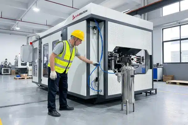 Inspecting the pneumatic system oil-water separator and filtration unit on an electric machine (ID#1)