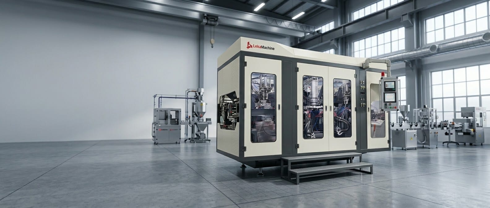 Blow molding factory environment for HDPE chemical bottle manufacturing