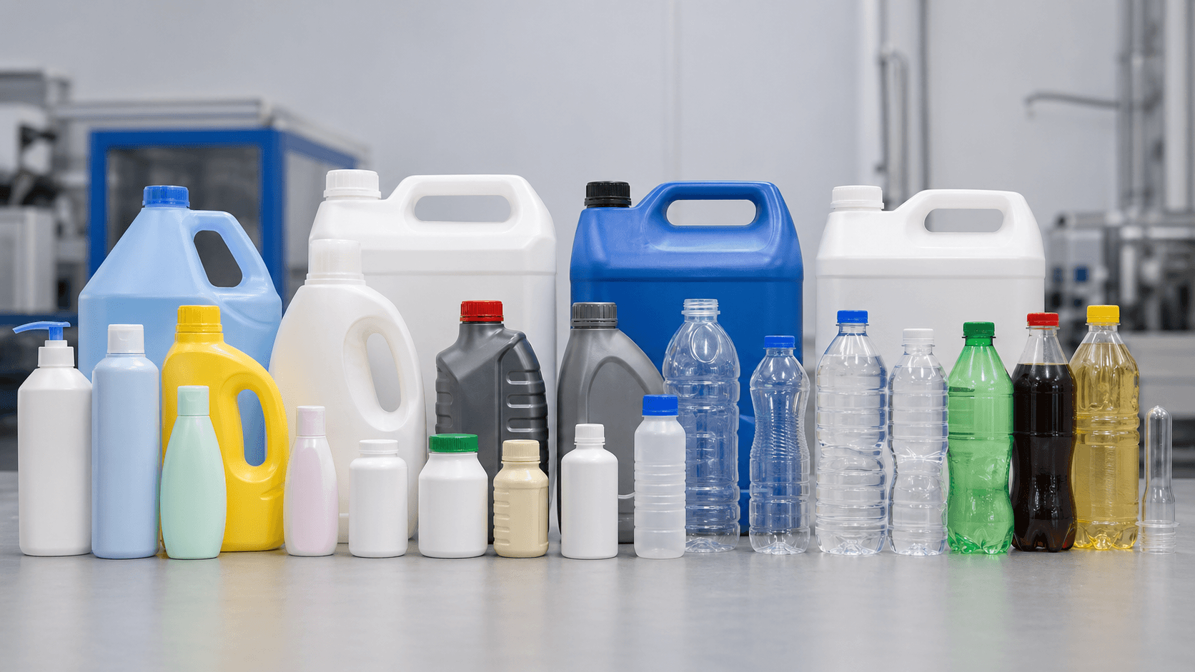 HDPE bottles PET bottles jerry cans and plastic containers for blow molding applications